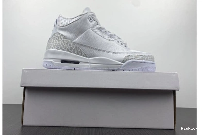 PS 429487-111 AIR WHITE' 3 RETRO 'TRIPLE JORDAN 0818